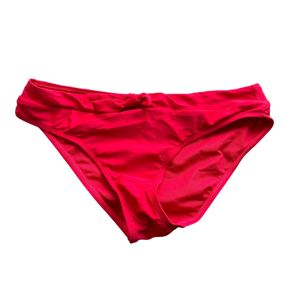 Shekini Red Bikini Bottom Low Rise Knot Front Swimwear Womens Size Small